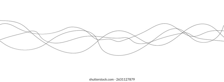 Onda curva. Patrón de arte de línea. Fondo abstracto ondulado de la línea. Vector para diversas aplicaciones de diseño.