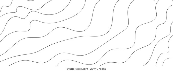 Curve wave seamless pattern. Thin line wavy abstract vector background. Curve wave seamless pattern. Line art striped graphic template. Vector illustration
