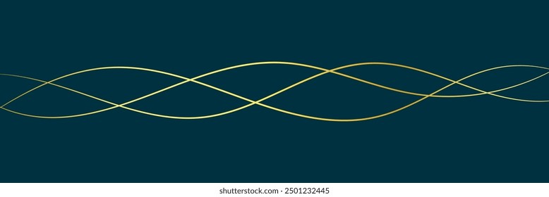 Curve wave seamless pattern. Thin line wavy abstract vector background. Curve wave seamless pattern. Line art striped graphic template. Vector illustration in black background . eps 10