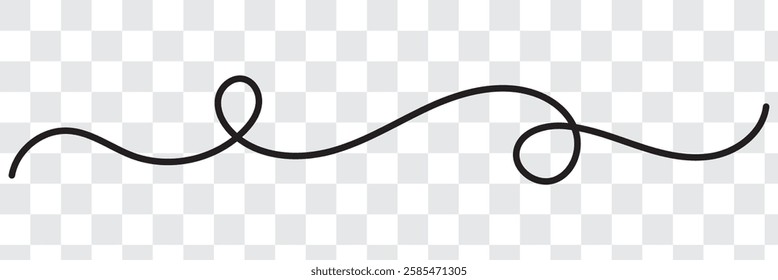 Curve wave seamless pattern. Thin line wavy abstract vector background. Curve wave seamless pattern. Line art striped graphic template. Vector illustration