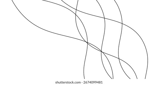 Padrão de onda de curva sem emenda. Fundo de vetor abstrato ondulado de linha fina. Padrão de onda de curva sem emenda. Arte em linha listrada 