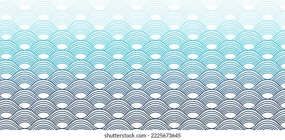 Curve Waves background, Vector illustration Riptide Blue Gradient.