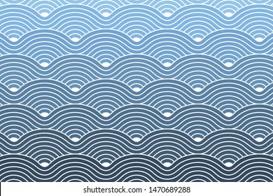 Curve Waves Geometric Pattern background, Vector illustration Cello Blue Gradient.