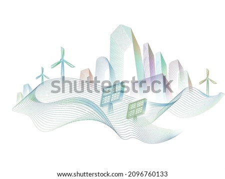 Curve Wavy Line life 2 with ECO element shows the environmental protection vector illustration graphic EPS 10