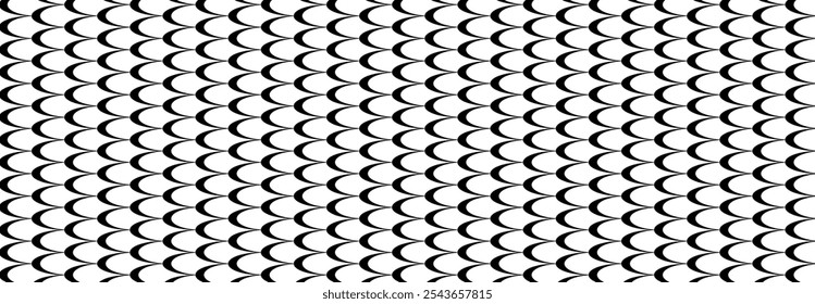 Patrones de línea curva y ondulada, rayas de techo, tejas, tela, ilustración, Vector, onda, fondo, líneas, blanco y negro, Anuncio, Sitio web. Arreglo, escamas de peces.