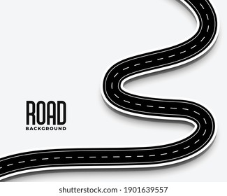 trazado de la ruta serpenteante en 3d