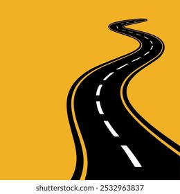  Um plano de fundo de estrada sinuoso de curva