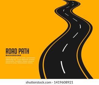 Curve Winding Roadway Background Design