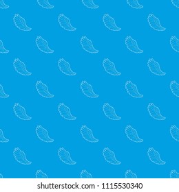 Curve wing pattern vector seamless blue repeat for any use