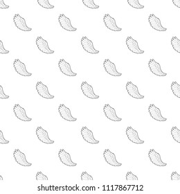 Curve wing pattern vector seamless repeating for any web design