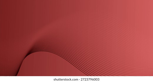 Forma 3D curva con fondo de línea dinámica. Diseño moderno de moda en Ilustración vectorial