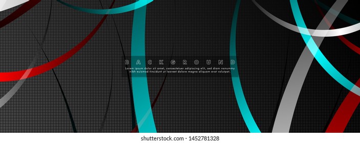 Curved abstract design with the background concept of a dark circle pattern. vector illustration. suitable for the background with your design
