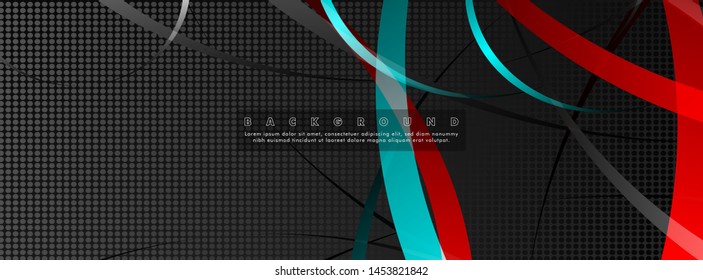 Curved abstract design with the background concept of a dark circle pattern. vector illustration. suitable for the background with your design