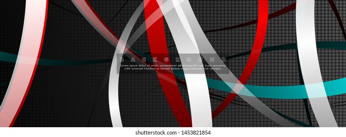 Curved abstract design with the background concept of a dark circle pattern. vector illustration. suitable for the background with your design