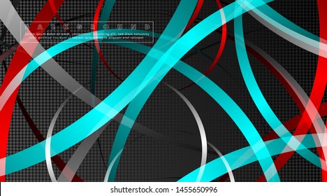 Curved abstract design with the background concept of a dark circle pattern. vector illustration