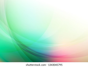 Curved abstract green background. Vector Eps10