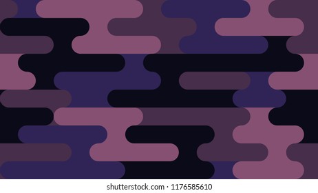 Curved abstract multicolored figures.  Modern pattern of curved shapes. Bright design of packaging, tile, wallpaper, textiles