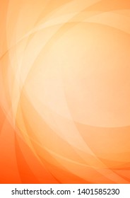 Curved abstract on orange  background. Vector Eps10