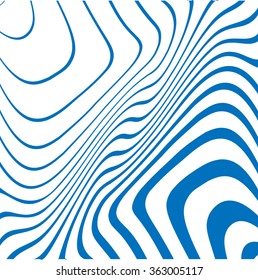 Curved Abstract Wavy Stripes . Irregular Lines Background.