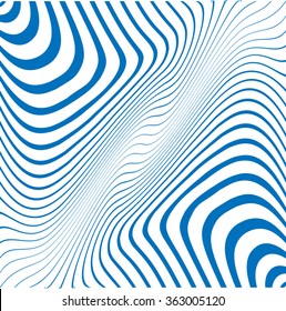 Curved Abstract Wavy Stripes . Irregular Lines Background.