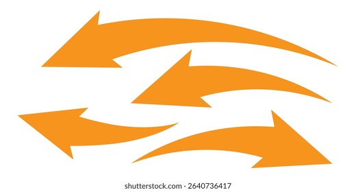 Curved arrow collection icon vector. Curved arrow design, arrow vector illustration editable icons. 