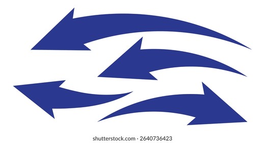 Curved arrow collection icon vector. Curved arrow design, arrow vector illustration editable icons. 