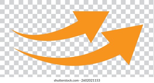 Curved arrow. color curved arrow icon. Curved arrow vector illustration isolated on white background.