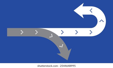 SETA CURVA PARA SINALIZAÇÃO DE DIREÇÃO