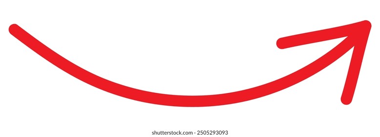 Curved arrow. hand drawn arrows. Collection of pointers.