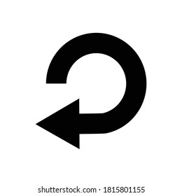 Curved Arrow Icon. Design template vector