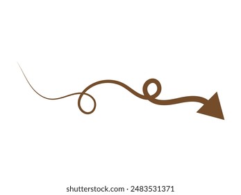 Curved Arrow icon. flat style Arrow symbol. simple Arrow icon on a white background.