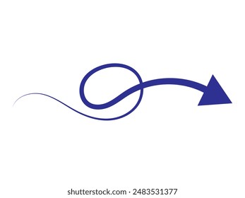 Curved Arrow icon. flat style Arrow symbol. simple Arrow icon on a white background.