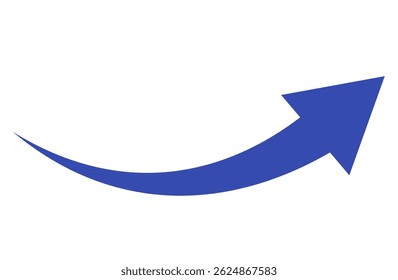 Curved Arrow Icon for Growth and Directional Change