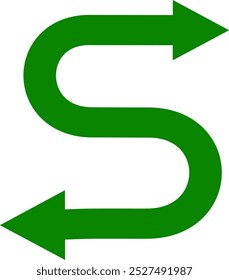 Icono de flecha curva. Icono izquierdo y derecho. Diseño de Vector reemplazable.