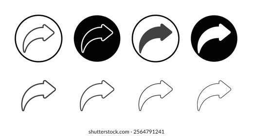 Curved Arrow icon simple vector symbol