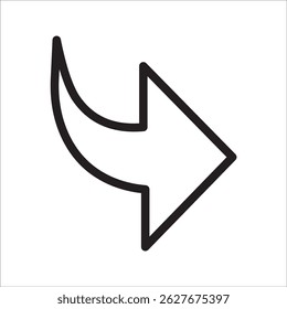 Curved arrow icon, Curved arrow symbol
