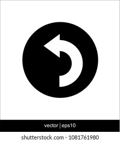 Curved Arrow  icon vector