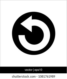 Curved Arrow  icon vector