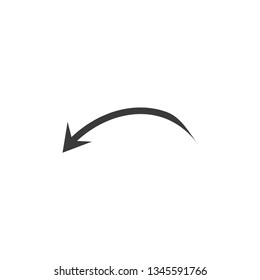 curved arrow icon vector. curve arrow icon. Vector illustration