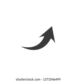 curved arrow icon vector. curve arrow icon. Vector illustration
