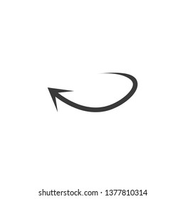 curved arrow icon vector. curve arrow icon. Vector illustration
