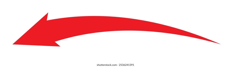 Icono de flecha curva. Vector de flecha curva. Ilustración vectorial
