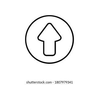 Curved Up Arrow Icon Vector Design And Illustration