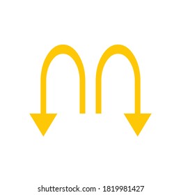 curved arrow icon vector design illustration