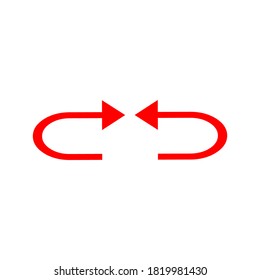 curved arrow icon vector design illustration
