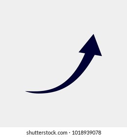 curved arrow icon, vector illustration