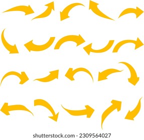 Curved arrow icon vector illustration. Replaceable vector design.