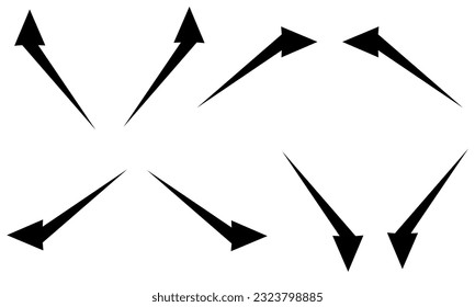 Ilustración vectorial de icono de flecha curvada sobre fondo blanco. 