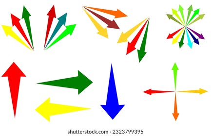 Curved arrow icon vector illustration on white background. 