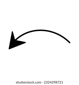 curved arrow icon, vector illustration flat design on white background..eps